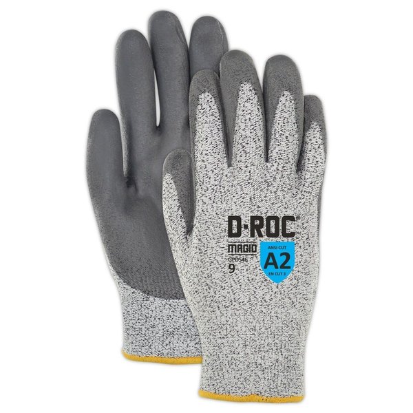 Magid DROC GPD546 Hyperon Blend Polyurethane Palm Coated Gloves  Cut Level A2 GPD546-10